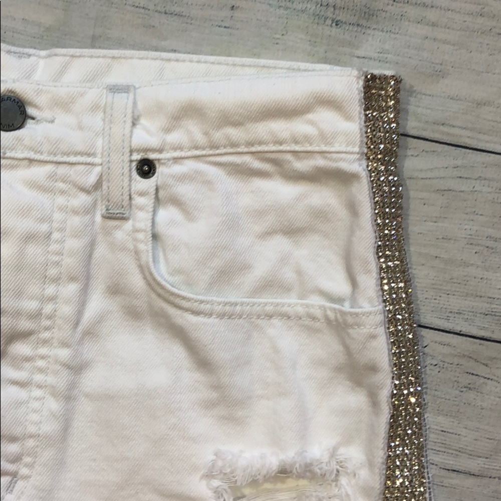 LF Carmar Rhinestone Hi Rise Distress Jean Shorts - Picture 6 of 10